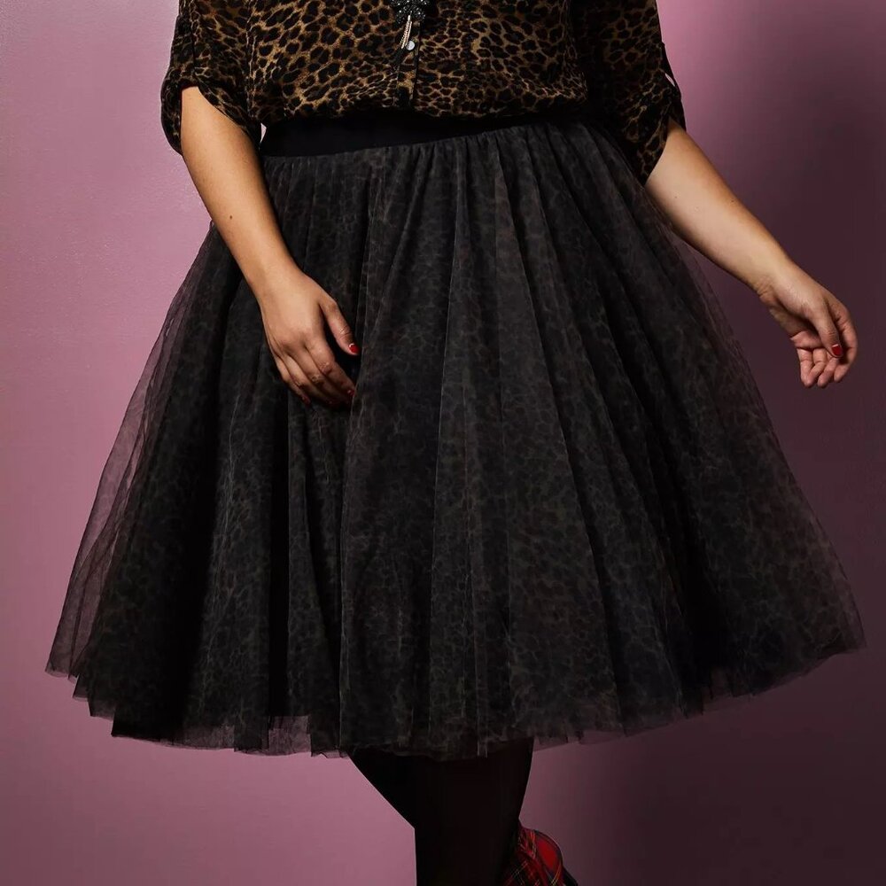 Torrid x Betsey Johnson Leopard Tulle Skirt - Picture 2 of 4